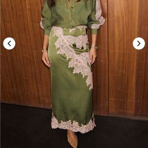 Never Fully Dressed Olive & Pink Lily Skirt